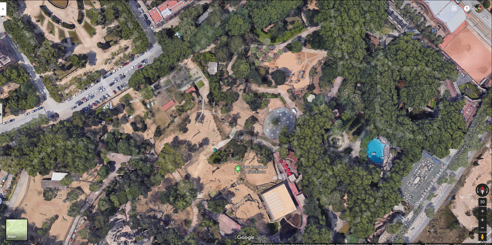 Zoo de Barcelona Google Street View